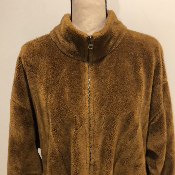 Outback Trading Company fleece jacket front zip pockets wolf eagle feather SZ XL - Picture 2 of 13